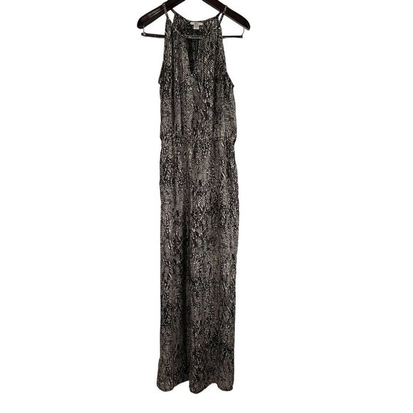 Animal Print Jumpsuit XL Wide Leg Romper Bar III Strappy Pantsuit Snake Skin - Picture 2 of 13